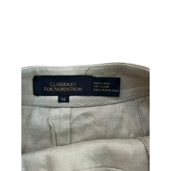 Classiques For Nordstrom Women's Cream A-Line Midi Skirt Size 14 - Picture 3 of 6